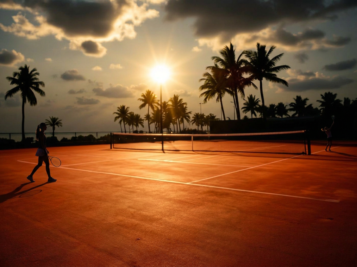 Elite tennis training session